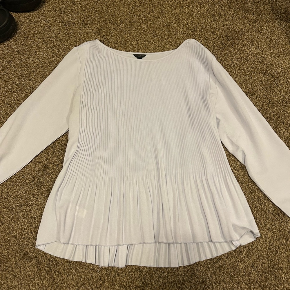 Elegant Lavender Pleated Blouse